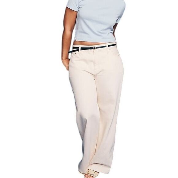 J.Crew Lower-rise Wide-leg 1984 Rigid Jean in Ecru Wash CD128 size 32 NWT - Picture 2 of 7